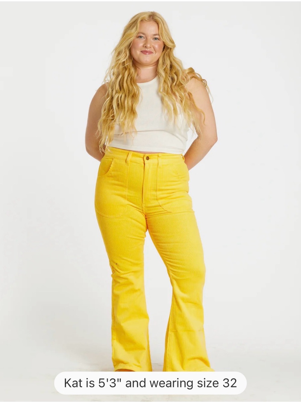 Hammies Yellow Corduroy Bell Bottoms